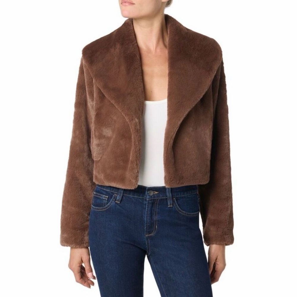 Joe's Jeans Brown Teddy Faux Fur Jacket